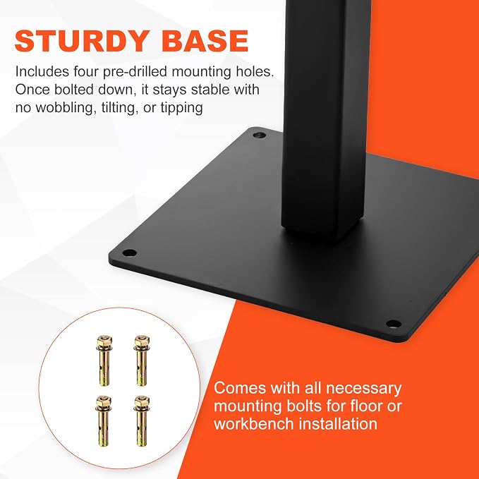 SPARKWHIZ Bench Grinder Stand Heavy-Duty, Adjustment Bench Grinder Mount Compatible with Most Bench Grinders and Vises