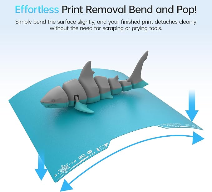BIQU CryoGrip Pro Frostbite for Bambu-Lab H2D/H2S 3D Printer 355x346mm Cold Build Plate Room Temperature Print Double Sided Upgrade Spring Steel Sheet Removable Surface Platform