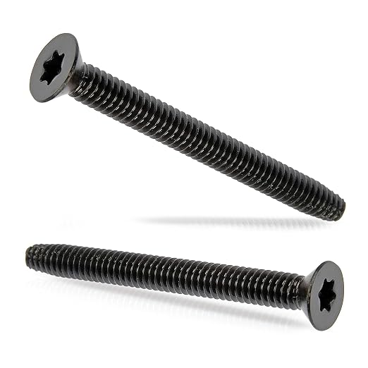 BCP Fasteners 5/16-18 x 2-1/2" Trailer Deck Screws 10 Qty - Black Trailer Screws for Trailer Flooring & Floorboards, Flat Head, T40 Star Drive, Type F, Compatible with Hardwoods & Softwoods (BCP1242)