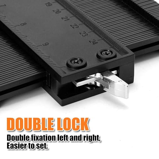 Saker Connection Profile Gauge,Contour Gauge Duplication,Precisely Copy Irregular Shape,Irregular Woodworking Tracing,Must Have Tool for DIY Handyman, Construction (5+10 INCH Connection)