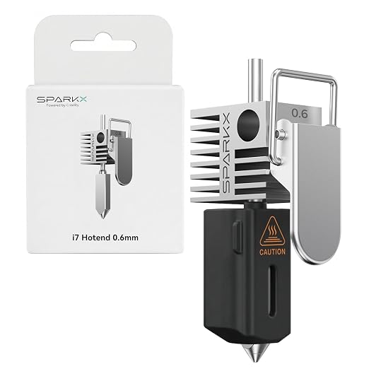 Creality Official SPARKX i7 Hotend,0.6mm Original All Metal Integrated Extruder Hot End, 300℃ High Temperature Resistance, 3D Printer Heating Block Replacement Accessory for i7 Combo