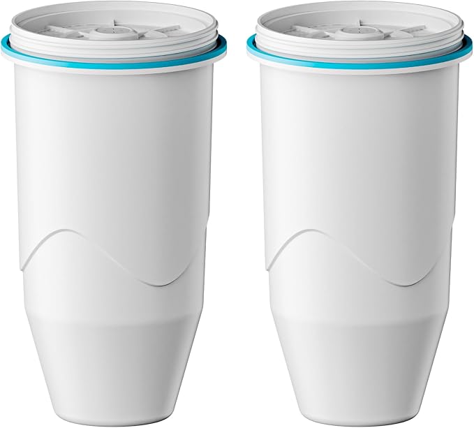 Compatible with Zero Pitchers and Dispenser, 0 TDS Premium Filtration, Fit for ZR-001 ZR-004 ZP-006 ZR-017 ZS-008 Filters, reducing Lead, Chromium, and Contaminants by Sensiblopt, 2 Pack