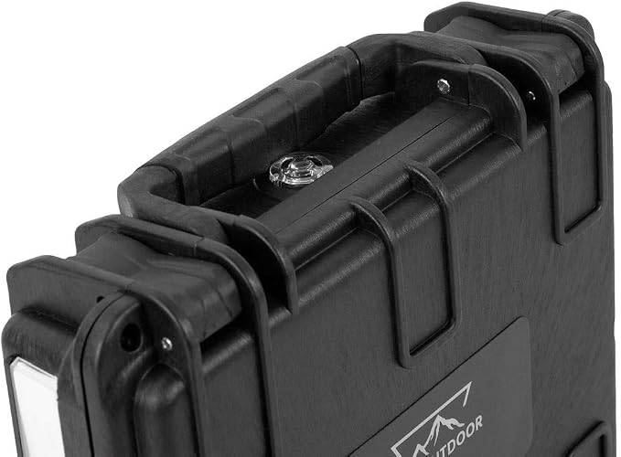 Monoprice Weatherproof Hard Case - With Customizable Foam, 7 x 6 x 2 Inch, Black - Pure Outdoor Collection