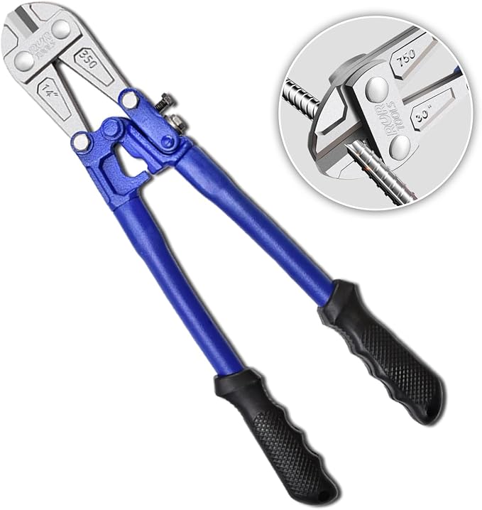 ZrgGea Bolt Cutter 14 Inch | Heavy Duty Wire Cutters | Industrial-Grade Heavy-Duty Bolt Cutters, Forged from T8 Alloy Steel, Hardness HRC62, Knives for Cutting Rebar, Screws, Fences and Padlocks