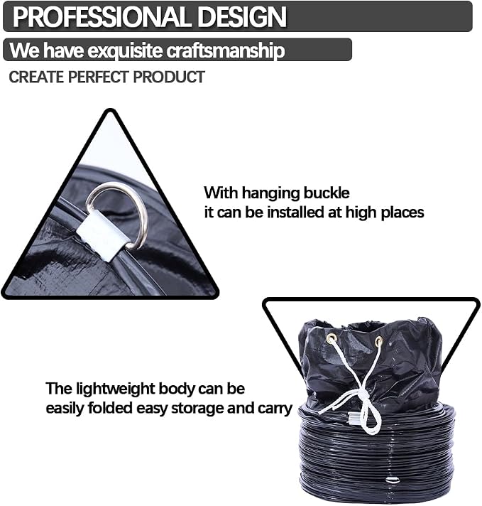 PVC Flexible Duct Hosing 10 Inch 25FT Exhaust Ducting Hose for Utility Blower Ventilation Fan Exhaust Fan (10INx25FT)