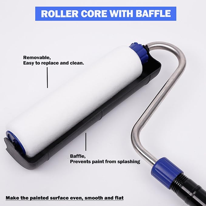 DUSICHIN Inner Feed Airless Paint Spray Roller Sprayer Gun Attachment Kit Accessories High Pressure Wand Power Roller 10 Inches Extension for Titan Graco Airless Paint Sprayer Aftermarket Parts DUS133