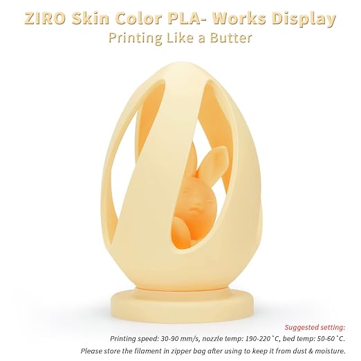 ZIRO PLA Filament 1.75mm,3D Printer Filament PLA PRO Basic Color Series， 1.75MM 1KG Spool, Dimensional Accuracy +/- 0.03mm, Skin