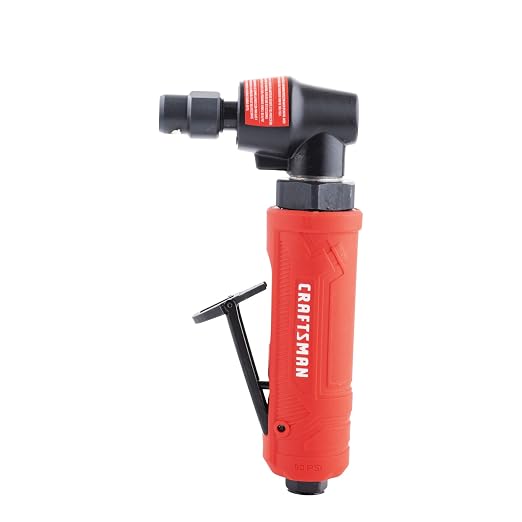CRAFTSMAN 1/4-in Angle Die Grinder with Spindle Lock, 21,000 RPM High-Speed Power, Angled Head for Tight Areas, Built-in Muffler, Ergonomic Insulated Handle