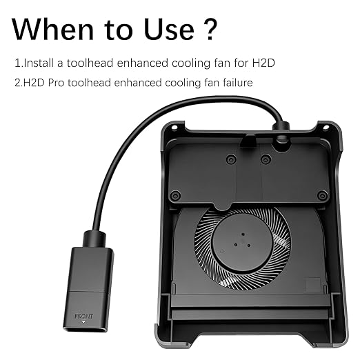 Original Bamboo H2D H2C Enhanced Toolhead Cooling Fan – Prevents Heat Creep & Clogging, Smart Temperature Control, Plug-and-Play Upgrade for High-TempFilaments,for Bambu Lab H2D Hotend Extruder Fan