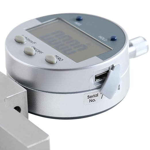 Accusize 0-22 in Digital Depth Gauge with Small-Hole Points, P103-0188 | 6 Connectable Rods, +/-0.001 in Accuracy, 0.0005 in Resolution, 4 in Base, 3/8 in Stem