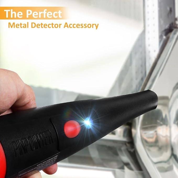 Pyle Pinpointer Metal Detector | Handheld Metal Detector W/ High Sensitivity | Builtin Speakers | Save Battery Automatic Power Off | Low Battery Indicator | Waterproof Marine Grade IP68 (PMD64)