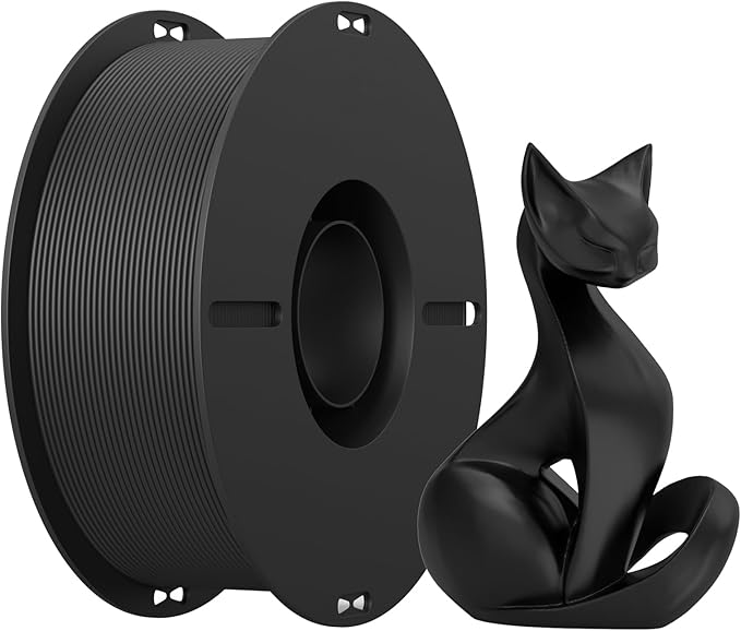 Creality PLA 3D Printer Filament PLA Filament 1.75mm, Neatly Wound 3D Printing Filament 1.75mm, Dimensional Accuracy +/- 0.02 mm, Fit Most FDM 3D Printers, 1kg Spool (2.2lbs), Black