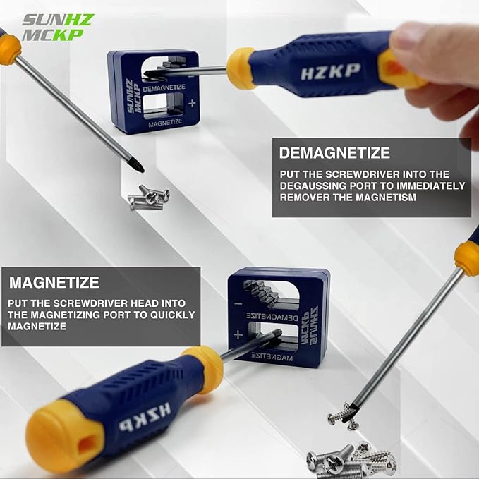 SUNHZMCKP Magnetic Screwdriver Set 66-Piece, S2- Alloy Tool Steel, Includes Slotted/Phillips/Torx Mini Precision Screwdrivers, Replaceable Screwdriver Bits With Sturdy tool box