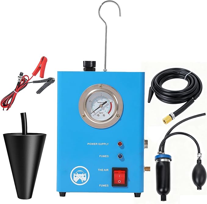 Automotive Smoke Leak Detector, Smoke Machine with Built in Air Pump Pressure Gauge, 12V DC Smoke Leak Detector, Diagnostic Leak Tester Tools for Car, EVAP, Vacuum, Fuel and More Leak Testing