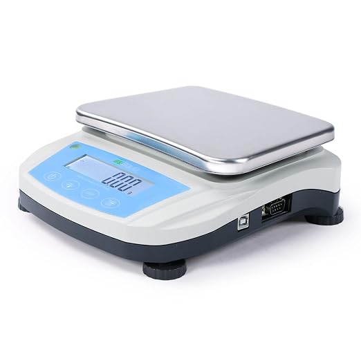 U.S. Solid Digital Precision Balance 5000g x 0.01g, Lab Scale, USB & RS232 Interface, 19 Measurement Units