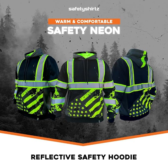 SafetyShirtz SS360 ANSI Class 3 Type R Graphic Hoodie