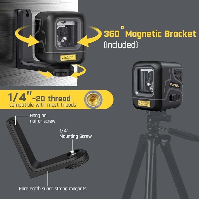Fanttik D2 Laser Level, DIY Self Leveling, 10 hours' lasting&D2 PRO, Self-leveling Laser Level with LED Screen