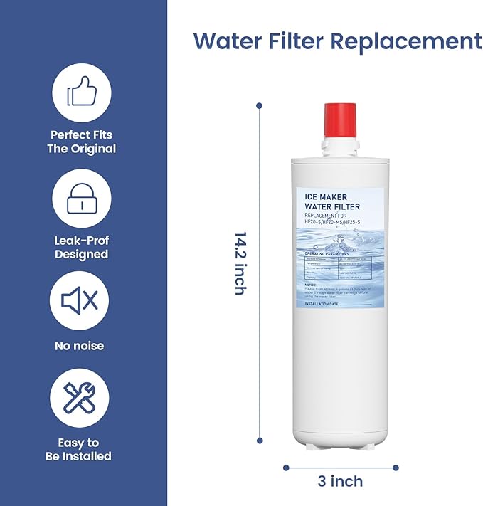 HF20-S HF20-MS HF25-S Water Filter Replacement Compatible with 3M High Flow Series Cartridge HF20-S, 5615103/HF20-MS, 5615109/HF25-S,5615203, Water Filtration System 2 Pack