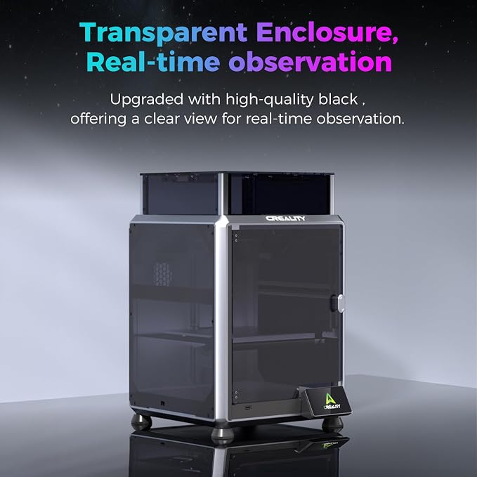 Creality Official K2 SE/K1 SE Enclosure, Transparent Cover Dustproof Tent Constant Temperature Noise Reduce Protective Cover, Customized Transparent Enclosure for Creality K1 SE and K2 SE 3D Printer