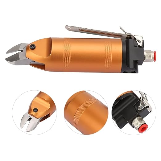 HS20 Air Scissors, Heavy Duty Pneumatic Nipper Tool Cutting Pliers for Iron Stainless Steel Plate Brass Wire (HS20-S5)