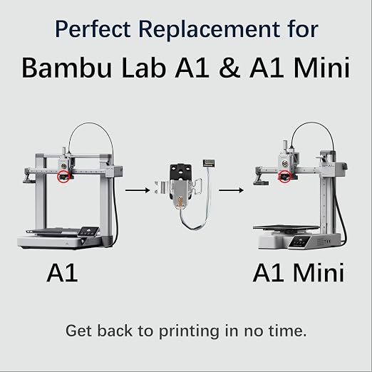 Precision Hotend Heating Assembly Kit for A1 Mini/A1, Upgraded Connector Fit & Tight Clamp for Bambu Lab A1 Series 3D Printer, Includes Heating Block Assembly, Thermistor & Base for Bambu Lab A1 Parts