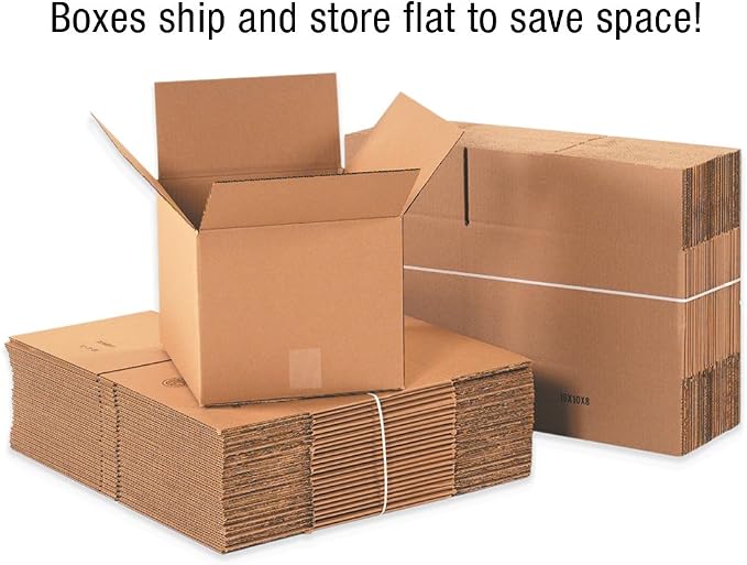 AVIDITI 14 x 8 x 4 Corrugated Cardboard Boxes, Flat 14"L x 8"W x 4"H, Pack of 25 | Shipping, Packaging, Moving, Storage Box for Home or Business, Strong Wholesale Bulk Boxes