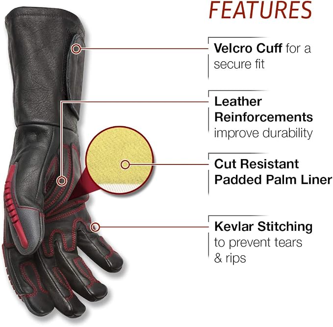 Lincoln Electric Roll Cage Welding/Rigging Gloves | Impact Resistant | Black Grain Leather |, 2X-Large, Model: K3109-2XL