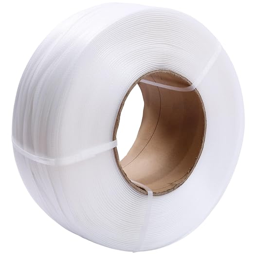 U.S. Solid 1/2 inch x 5480 Ft Hand Grade Polypropylene PP Strapping Roll of 8" Core Size, 400 lbs Break Strength Packing Straps