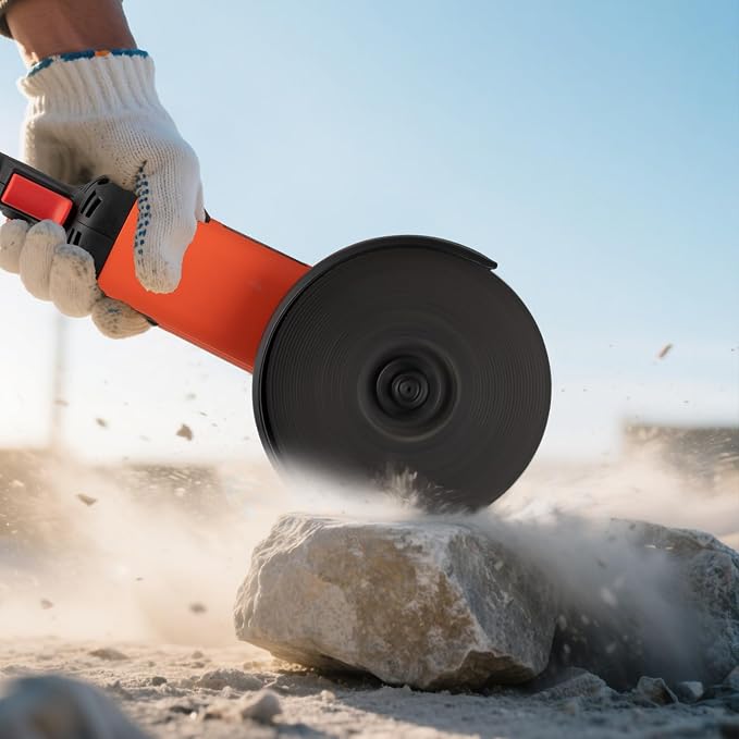 VEVOR Angle Grinder, 7" Electric Grinder Power Tool, 13Amps 8500RPM High-Speed Corded Angle Grinders with 270° Adjustable Dust Guard for Metal Grinding, Cutting, Rust Removal (Disc Not Included)