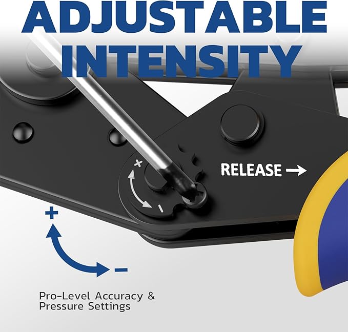 Haisstronica Crimping Tool for Non-Insulated Open Barrel Terminals Receptacles,AWG 22-10 Ratchet Wire Crimper Tool,Wire Terminal Crimper HS-5327