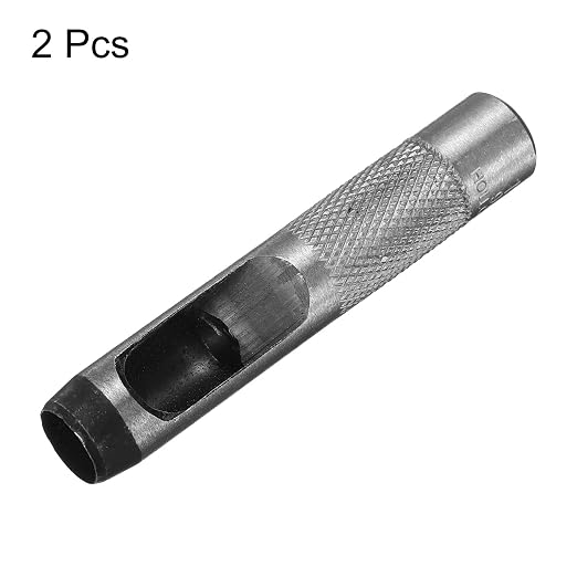 HARFINGTON 2pcs Leather Round Hole Punch, 14mm Hollow Hole Puncher Cutter Carbon Steel Circle Hole Punching Cutting Tool for Belt/DIY Leather Craft