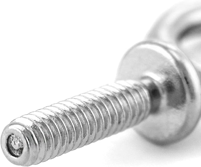 QWORK Eye Bolt, 10 Pack 1/4" - 20 x 1" Marine Grade Stainless Steel Lifting Ring Threaded Eyebolts