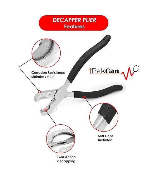 Dual Action Vial Decapper for 11 mm and 20 mm Crimped Vials and Bottles