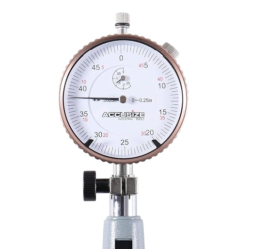 Accusize Industrial Tools 0.7-1.5'' by 0.0005'' Ddial Bore Gauges, Stem Length 6'', Ee20-5015 | 6" Stem Length, Self-Centering, Chrome-Plated Handle, Insulated Grip, EE20-5015