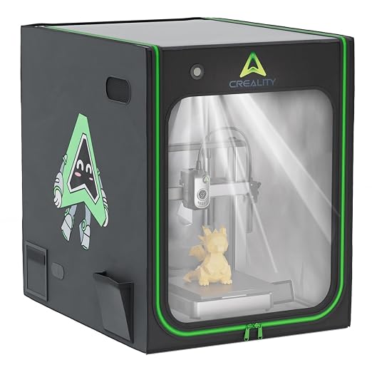 Creality 3D Printer Enclosure with LED Lighting, Constant Temperature Fireproof Dustproof Protective Cover, 700*750*900mm 3D Printer Cover for CR-10 Smart Pro/CR-10 Pro/Ender 3 S1 Plus/Ender 5 Plus