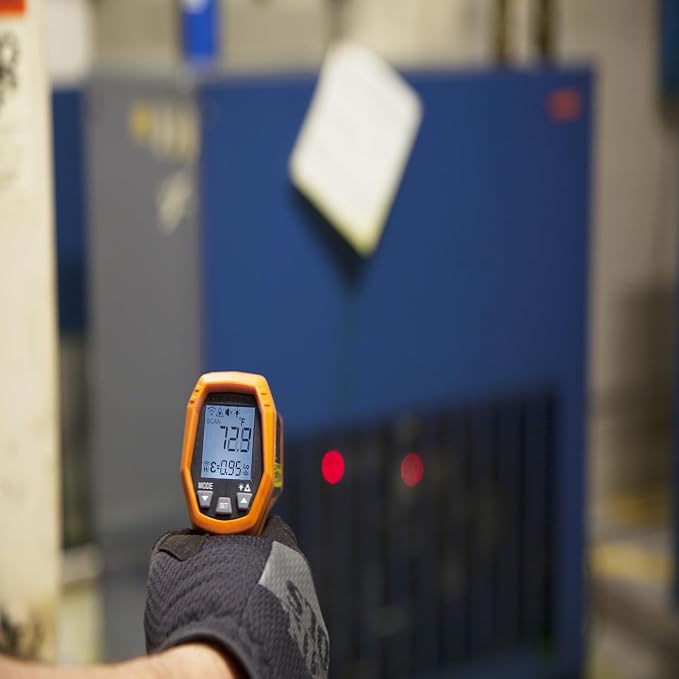 Klein Tools IR5 Dual Laser 12:1 Infrared Thermometer & ET140 Pinless Moisture Meter for Non-Destructive Moisture Detection in Drywall, Wood, and Masonry; Detects up to 3/4-Inch Below Surface