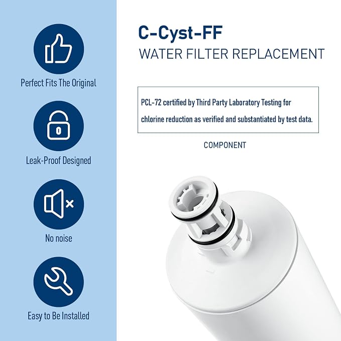 C-Cyst-FF Under Sink Replacement Cartridge, 2-Pack | Compatible with Aqua-Pure Under Sink Full Flow Replacement Cartridge AP Easy C-Cyst-FF, For Use With AP Easy Cyst-FF System
