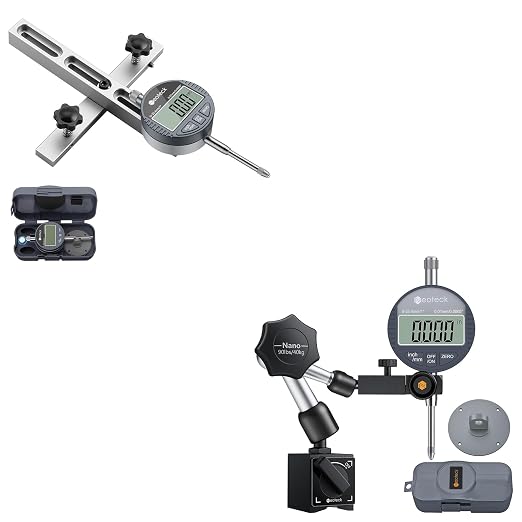 Neoteck 1" Digital Indicator Table Saw Gauge + 1" Digital Indicator Set