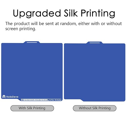 HzdaDeve Upgraded Cool Plate for Lab X2D/P2S/P1P/P1S/A1/X1C Low Temperature Cold Build Plate 257.5x257.5MM Double Sided Smooth Board Sheet Bed PEI Platform for Bambu Lab Printer (No Heating/No Glue)