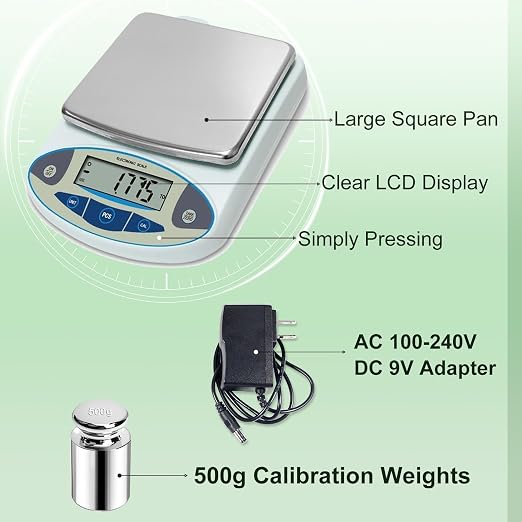 High Precision Laboratory Balance, 6000g x 0.01g | Accuracy Digital Analytical Scale Professional Electronic Lab Scale for Industrial, Scientific Research, Jewelry, Coins