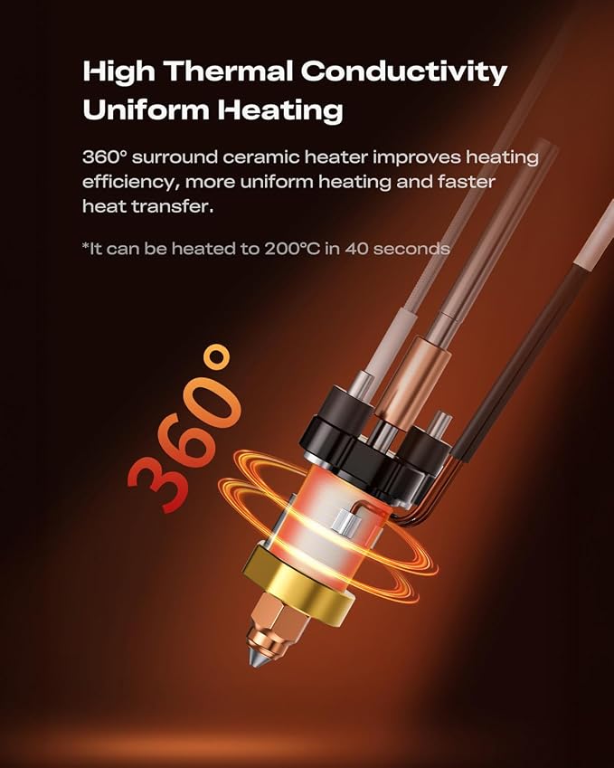 Creality Official K2 SE Hotend, Support 300°C High Temperature and 600mm/s Fast Speed Printing, Compatible with Creality K2 SE 3D Printer