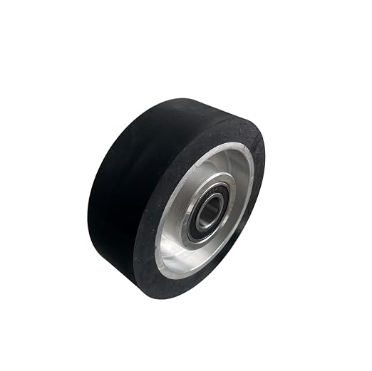 6" x 2" Rubber Contact Wheel for Belt Grinder – Precision Balanced Aluminum Hub, Bearing Included, Heavy Duty Industrial Grinding Drive Roller for Knife Making & Metal Fabrication