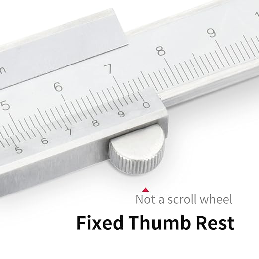Stainless Steel Calipers 0-8" Thickened Mono-Block Vernier Caliper Inch/Metric 0-8" Range +/-0.02 Accuracy 0.02/0.001" Resolution Slide Calliper Rule Depth Gauges DRINYOUNG