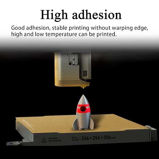 Creator 5 Double Sided Textured Build Plate for Flashforge 3D Printer Gold | Dual PEI Sheet, Spring Steel Flexible Platform, Glue-Free Printing Heated Bed, Strong Adhesion, Resists Warping Print Plate
