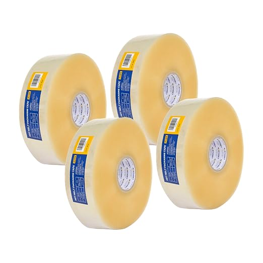 NORTHSKY Bulk Packing Tape, 4 Rolls Clear Packing Tape 3 Inch Wide x 1000 Yards Each, 2.6 Mil Heavy Duty Shipping Tape, Packaging Tape for Boxes, Carton Sealing, Moving, Warehouse, Storage, Shipping
