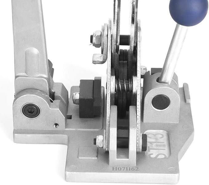 Walfront 3 in 1 Strapping Tool, Manual Banding Tool for 1/2-5/8 inch PP Strap, Steel Tensioner Sealer Cutter for Pallet Packaging, Heavy Duty Fastening Snapping Cutting