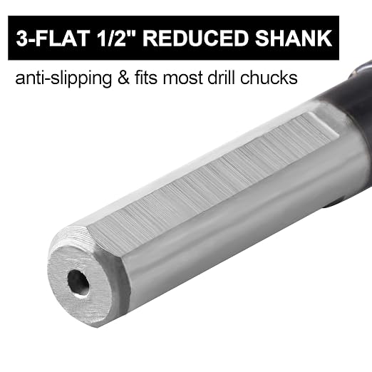 9/16 Drill Bit for Metal and Hardened Steel, M35 Cobalt 1/2 Inch Reduced Shank Industrial Grade Heavy Duty Drill Bit, with Index Storage Case