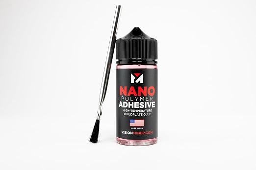 Nano Polymer Adhesive (120ml) - Ultimate 3D Printing Bed & Build Plate Adhesion - No Mess, Non-Toxic, Works for PLA, ABS, PEI, PEEK, Nylon, PC and More. Easy Application, Easy to Clean!
