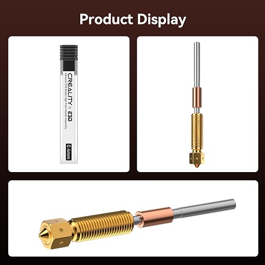Creality K1C E3D Nozzle, Genuine K1 SE Brass 600mm/s High Flow Extruder Hotend Nozzles Assembly 0.4mm, 3D Printer Nozzle Replacement For Ender 3 V3 SE KE/Ender 3V3/Ender 3 V3 Plus/K1/K1 Max/K2 SE