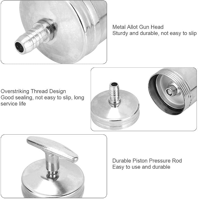 Suction Gun 500cc Fluid Transfer Hand Pump Aluminum Alloy for Oil Grease Extractor Automotive Use